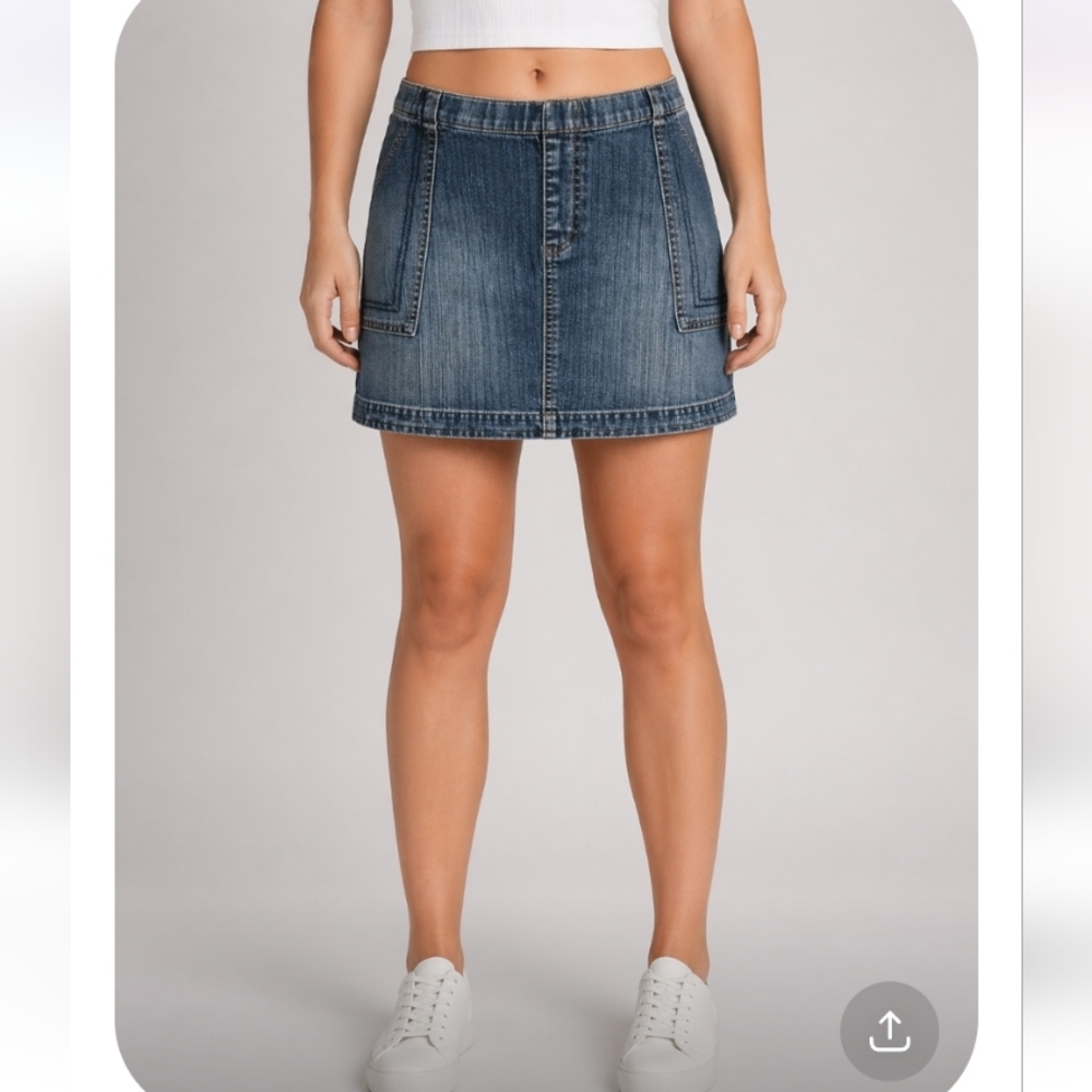 CBaby Style denim jean skirt pockets small